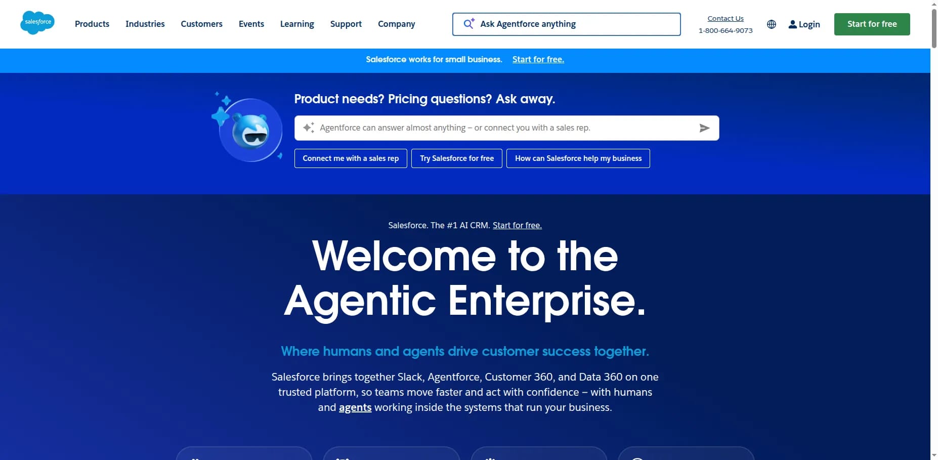 Salesforce CRM enterprise dashboard