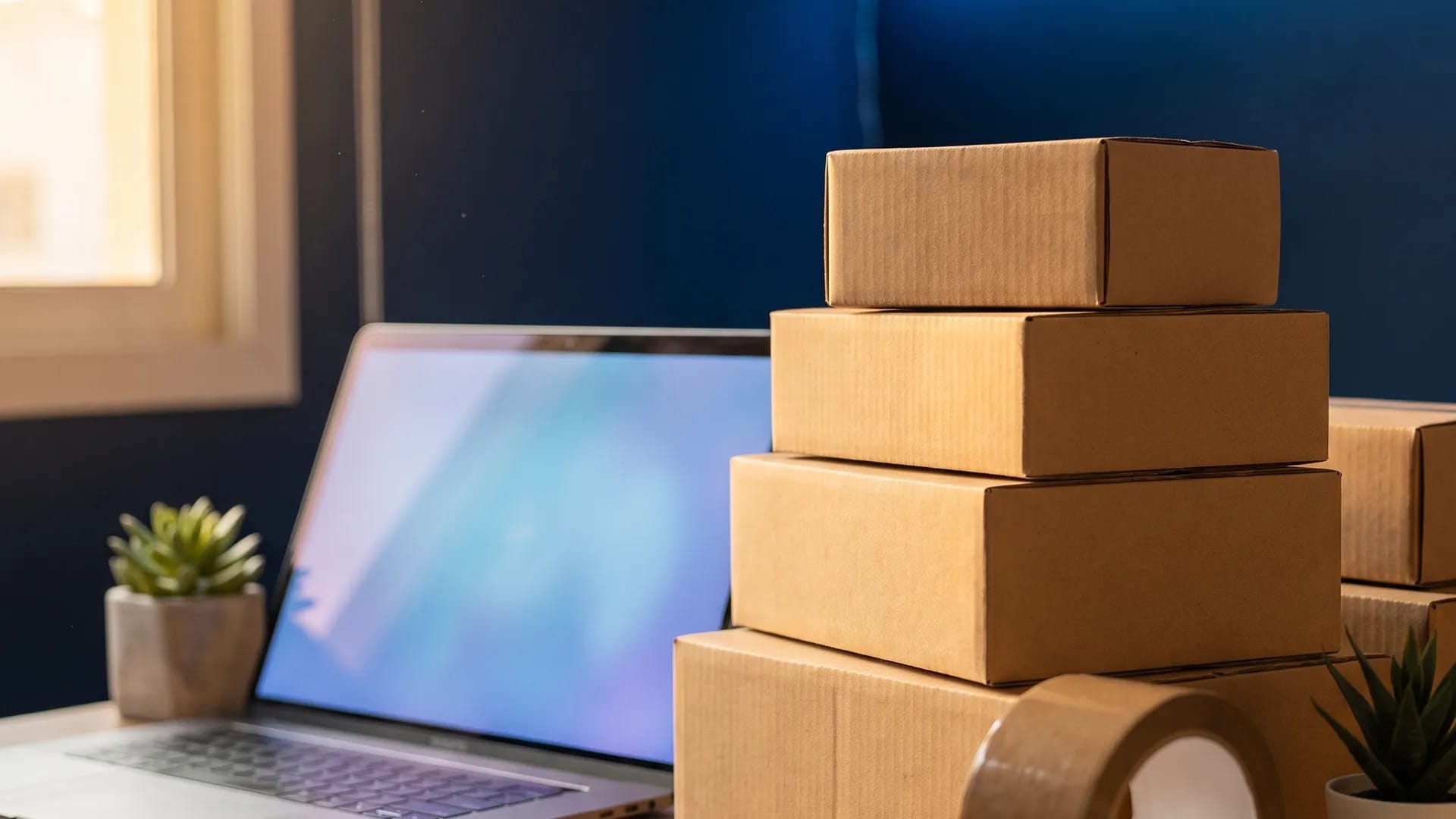 An e-commerce fulfilment desk packing cross-border orders for GCC customers